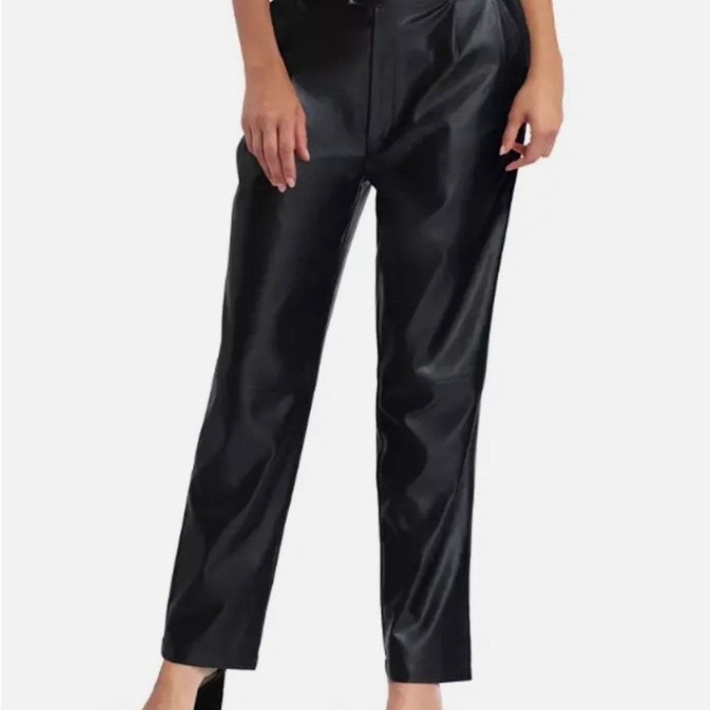 Halston leather pants